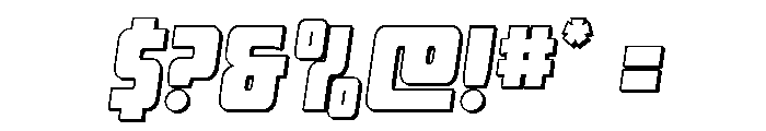 Intrepid Spear LC 3D Font OTHER CHARS