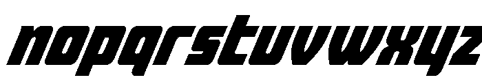 Intrepid Spear LC Super-Italic Font LOWERCASE