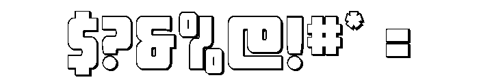 Intrepid Spear Straight 3D Font OTHER CHARS