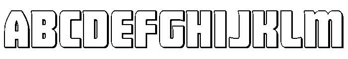 Intrepid Spear Straight 3D Font UPPERCASE