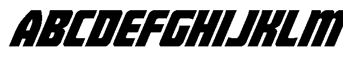Intrepid Spear Super-Italic Font UPPERCASE