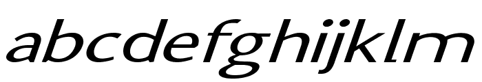 Inchworm-ExpandedItalic Font LOWERCASE