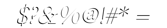 Indent Italic Font OTHER CHARS