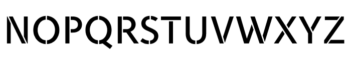 Independent Sans Stencil Regular Font UPPERCASE