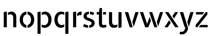 Independent Sans Stencil Regular Font LOWERCASE