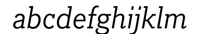 Independent Slab Light Italic Font LOWERCASE