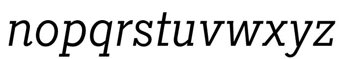 Independent Slab Light Italic Font LOWERCASE