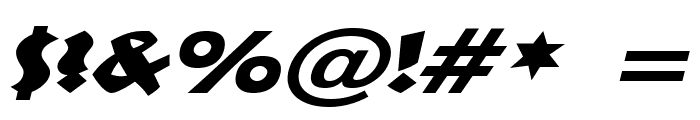 Indy Wide Italic Font OTHER CHARS