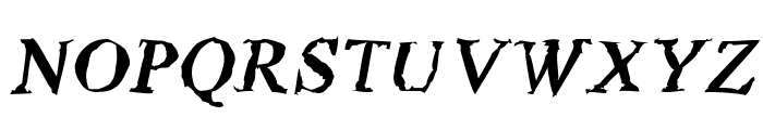 Inkstain-BoldItalic Font UPPERCASE