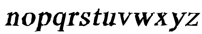 Inkstain-BoldItalic Font LOWERCASE