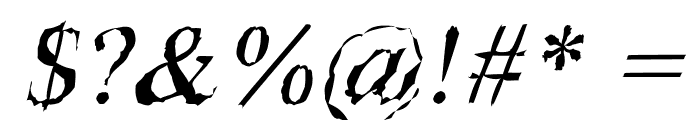 InkstainItalic Font OTHER CHARS