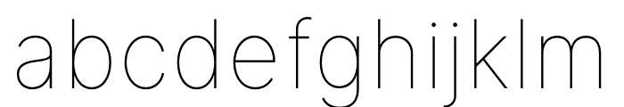 Inter Thin BETA Font LOWERCASE