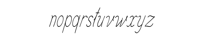 Intermedio-CondensedItalic Font LOWERCASE