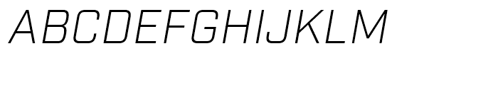 Industry Light Italic Font UPPERCASE
