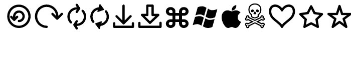 Info Bits Symbols Font UPPERCASE