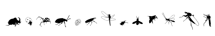 Insects Regular Font LOWERCASE