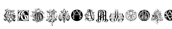 Intellecta Monograms AA-AH New Series Font UPPERCASE