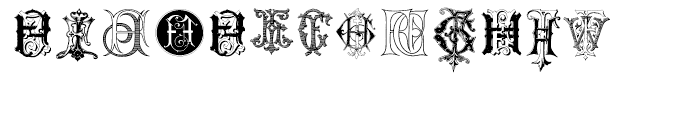 Intellecta Monograms New Series FAFZ Font LOWERCASE