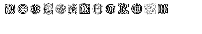Intellecta Monograms Triple BBA ENB Font LOWERCASE