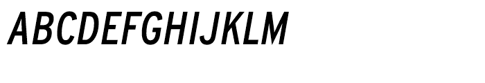 Interstate Regular Condensed Italic Font UPPERCASE