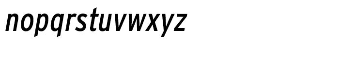 Interstate Regular Condensed Italic Font LOWERCASE