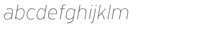 Interstate Thin Italic Font LOWERCASE