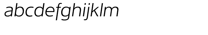 Interval Sans Light Italic Font LOWERCASE