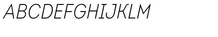 Intro Condensed Light Italic Font UPPERCASE