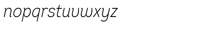 Intro Condensed Light Italic Font LOWERCASE