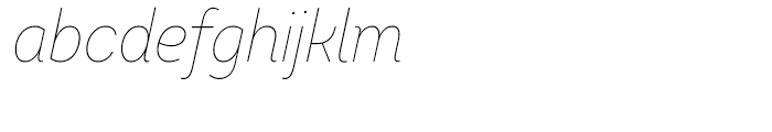 Intro Condensed Thin Italic Font LOWERCASE