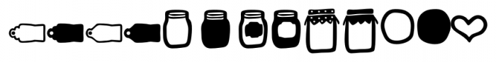 In a Jar Dingbat Font UPPERCASE