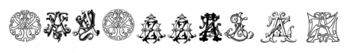 Intellecta Monograms AI AZ New Series Regular Font OTHER CHARS