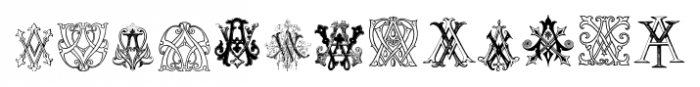 Intellecta Monograms AI AZ New Series Regular Font LOWERCASE