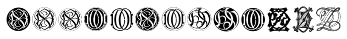 Intellecta Monograms DA DZ Regular Font LOWERCASE