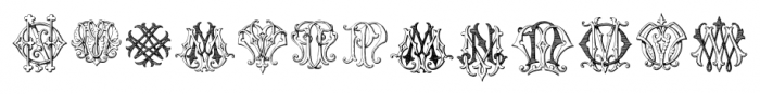 Intellecta Monograms MMNR New Series Regular Font UPPERCASE