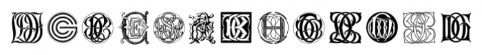 Intellecta Monograms Triple BBA EMB Regular Font LOWERCASE