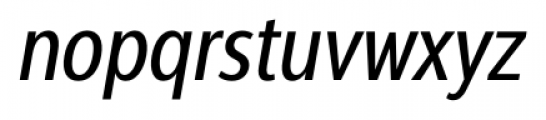 Interval Next Condensed Italic Font LOWERCASE