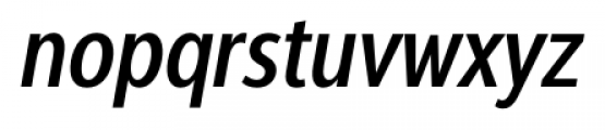 Interval Next Condensed Medium Italic Font LOWERCASE