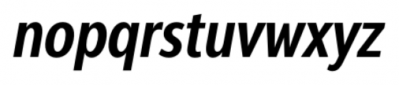 Interval Next Condensed Semi Bold Italic Font LOWERCASE