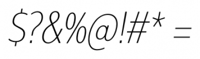 Interval Next Condensed Ultra Light Italic Font OTHER CHARS