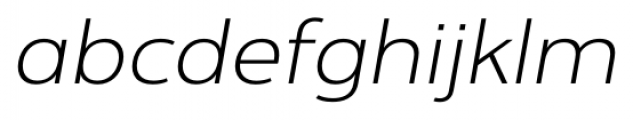 Interval Next Wide Light Italic Font LOWERCASE