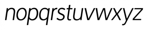 Interval Sans Pro Condensed Light Italic Font LOWERCASE