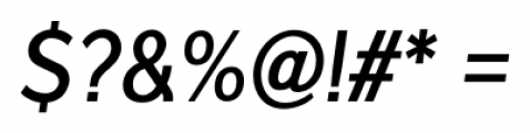 Interval Sans Pro Condensed Medium Italic Font OTHER CHARS
