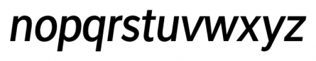 Interval Sans Pro Condensed Medium Italic Font LOWERCASE