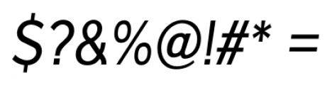 Interval Sans Pro Condensed Regular Italic Font OTHER CHARS