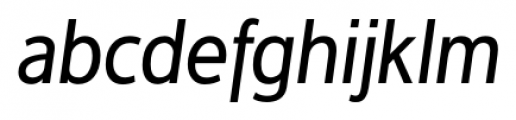 Interval Sans Pro Condensed Regular Italic Font LOWERCASE