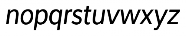 Interval Sans Pro Condensed Regular Italic Font LOWERCASE