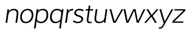 Interval Sans Pro Light Italic Font LOWERCASE