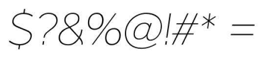 Interval Sans Pro UltraLight Italic Font OTHER CHARS