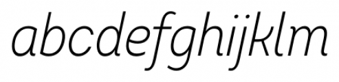 Intro Condensed Light Italic Font LOWERCASE